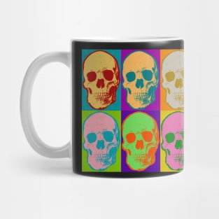 Skull Pop Art Love Skulls Mug